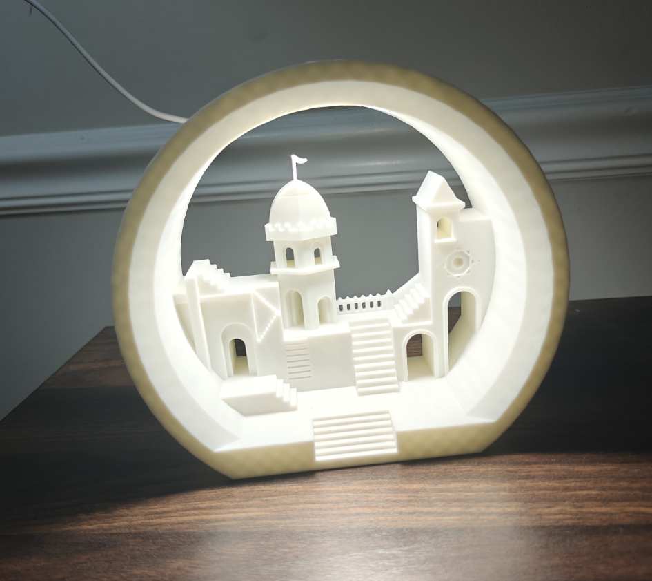 Monument Valley inspired geometric night light